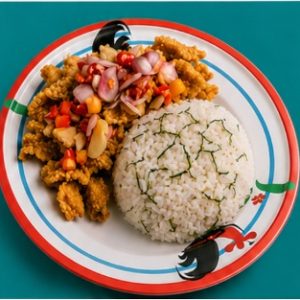 Nasi Daun Jeruk  Crispy  Kulit  Sambal Matah